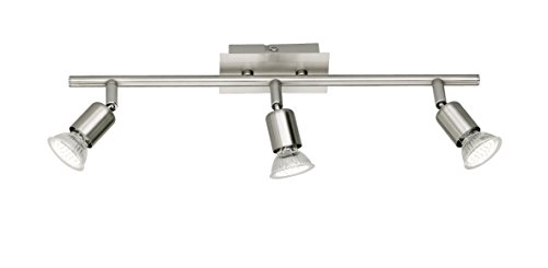 Reality Leuchten Nimes LED Spot, Edelstahl, GU10, 3 W, 3-Flammig Balken Länge: 56,5cm von RL LIVE YOUR LIGHT