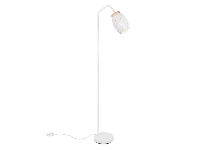 Reality Leuchten LED Stehlampe, Dimmfunktion, LED wechselbar, warmweiß, Skandinavisch-e Stand-lampe für Ecke Lampenschirm stehend, H: 147cm von Reality Leuchten