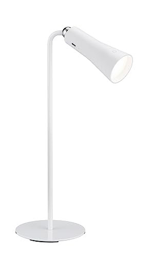 Reality Leuchten LED Tischleuchte Maxi R52121131, Metall Weiß matt, inkl. 2 Watt LED, Akku, Dimmer von RL LIVE YOUR LIGHT