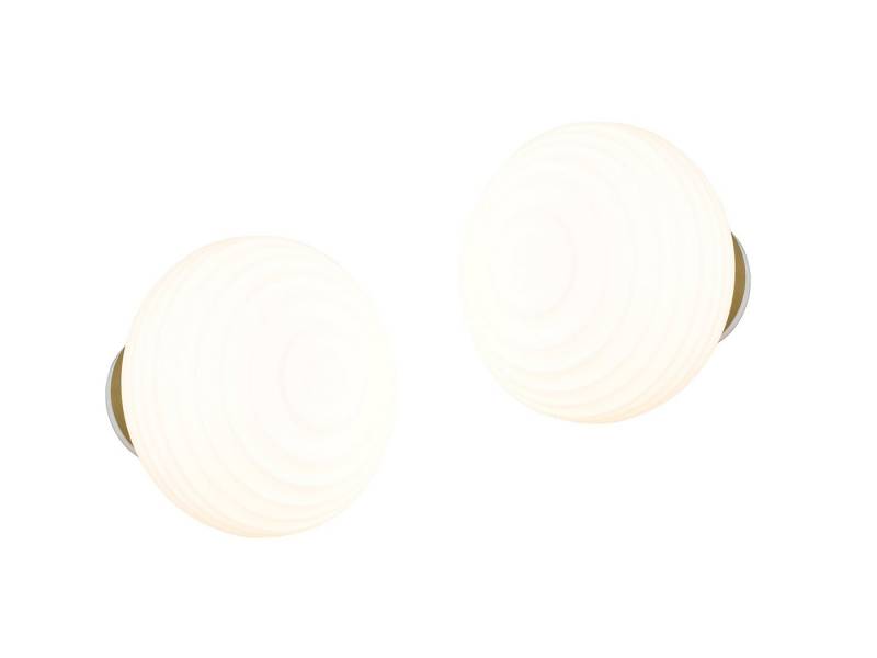 Reality Leuchten LED Wandleuchte, Dimmfunktion, LED fest integriert, Warmweiß, 2er SET kabel-lose Akku Wand-Beleuchtung ohne Strom-Anschluss Ø 15,5cm von Reality Leuchten