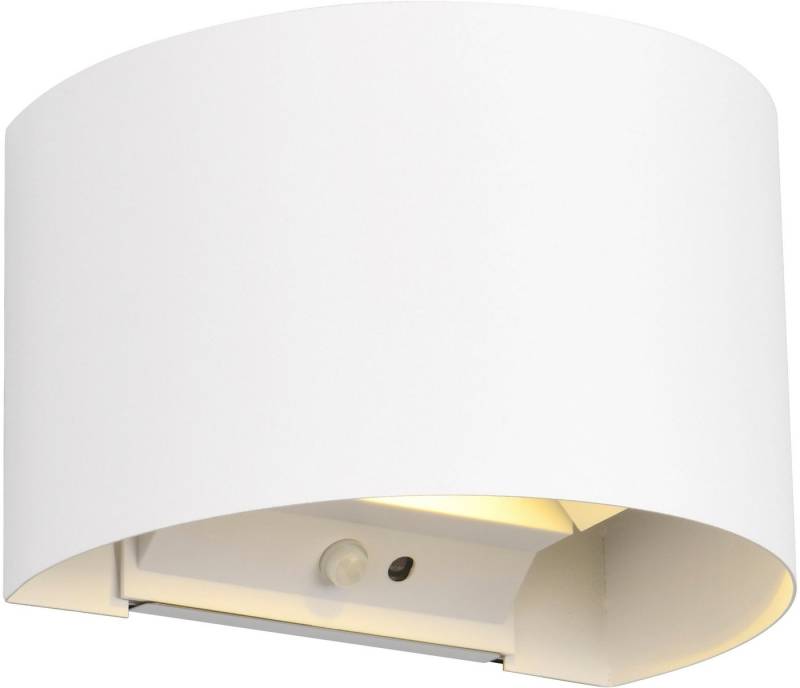 Reality Leuchten LED Wandleuchte TALENT, LED Wandlampe mit Magnet Wandhalterung, up-and-down Licht IP44, Bewegungsmelder, LED fest integriert, Warmweiß, Bewegungsmelder Dämmerungssensor Akkubetrieb USB-Anschluss Schalter von Reality Leuchten