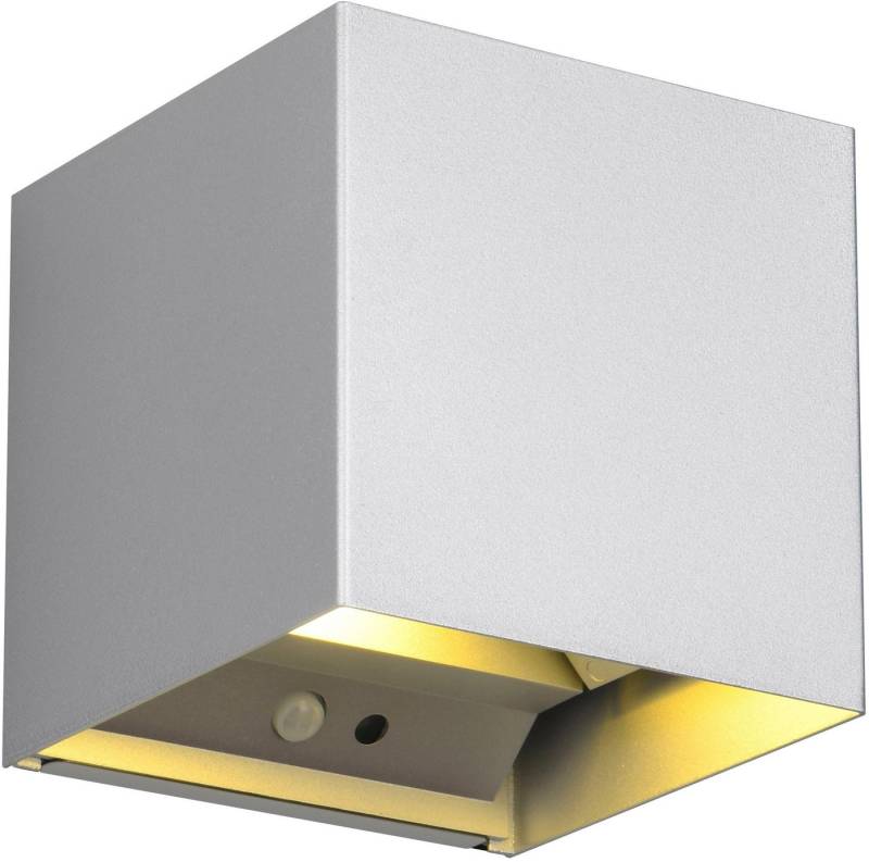 Reality Leuchten LED Wandleuchte TALENT, LED Wandlampe mit Magnet Wandhalterung, up-and-down Licht IP44, Bewegungsmelder, LED fest integriert, Warmweiß, Bewegungsmelder Dämmerungssensor Akkubetrieb USB-Anschluss Schalter von Reality Leuchten