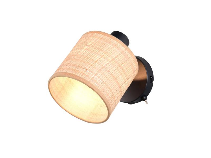 Reality Leuchten LED Wandstrahler, Dimmfunktion, LED wechselbar, über Schalter in 3 Stufen dimmbar, warmweiß, Boho Wand-leuchte innen mit Schalter Bett-lampe Licht-strahler, H 22cm von Reality Leuchten