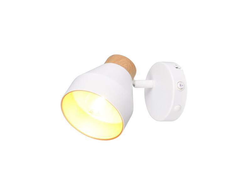 Reality Leuchten LED Wandstrahler, Dimmfunktion, LED wechselbar, über Schalter in 3 Stufen dimmbar, warmweiß, Licht-strahler innen Wandlampe mit Schalter neben Bett, Höhe 19cm von Reality Leuchten