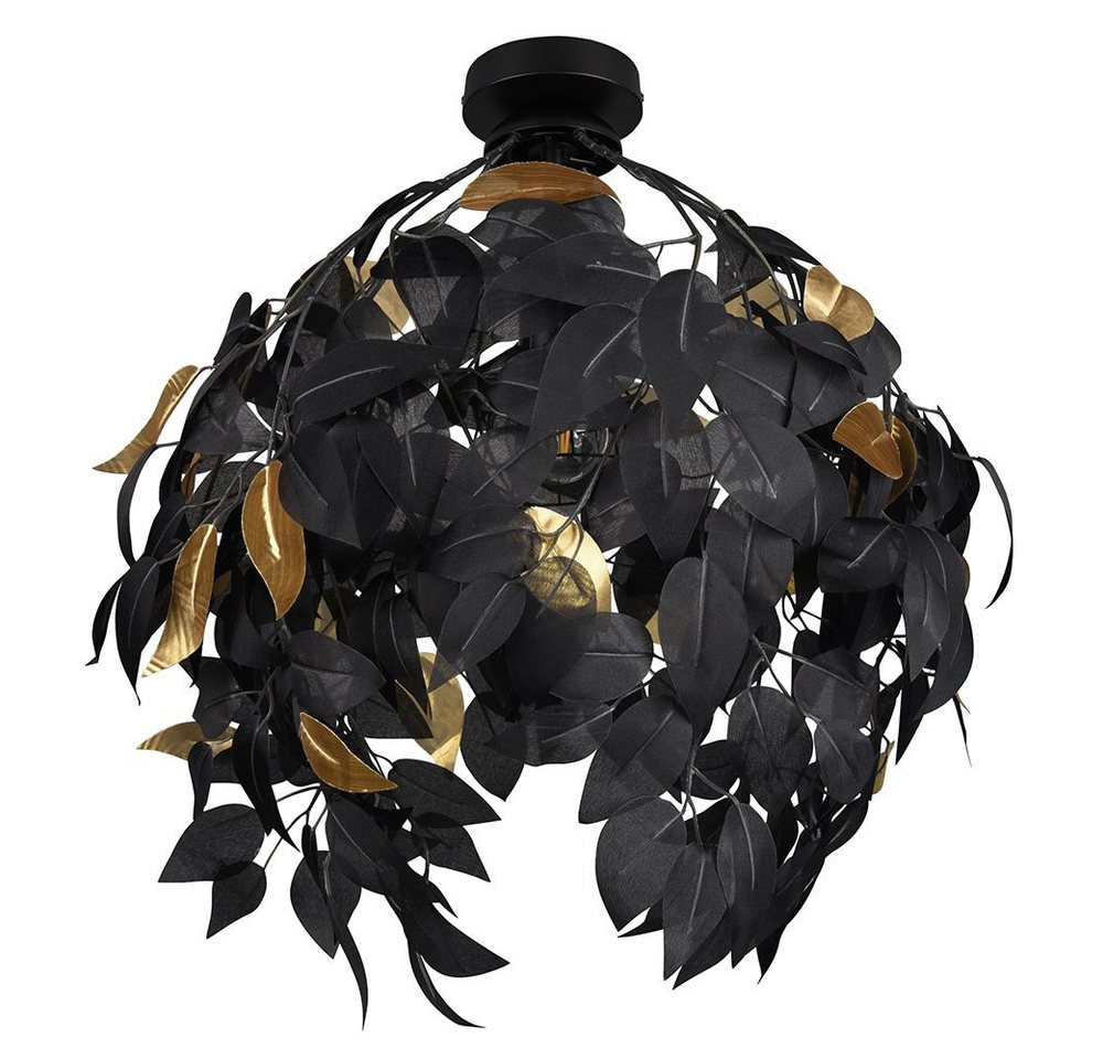 Reality Leuchten Pendelleuchte, Leuchtmittel nicht inklusive, Deckenleuchte Wohnzimmerlampe Blattdesign Metall schwarz E27 H 58 cm Reality Leuchten Pendelleuchte, Leuchtmittel nicht inklusive, Deckenleuchte Wohnzimmerlampe Blattdesign Metall schwarz E27 H 58 cm von Reality Leuchten