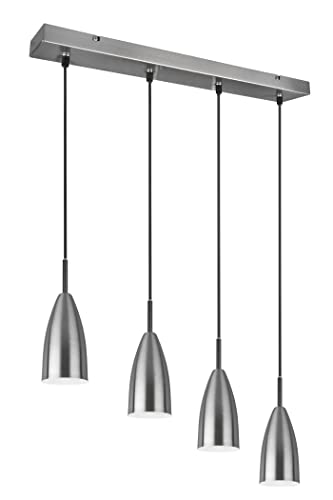 Reality Leuchten Pendelleuchte Farin R30694007, Metall Nickel matt, exklusiv 4x E14 von RL LIVE YOUR LIGHT