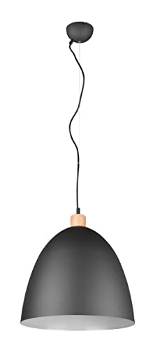 Reality Leuchten Pendelleuchte Jagger R30681032, Metall Schwarz matt, exklusiv 1x E27 von RL LIVE YOUR LIGHT