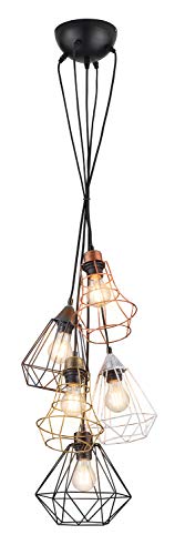 Reality Leuchten Pendelleuchte Meike R30725017, Metall multicolor, exkl. 5x E27 Reality Leuchten Pendelleuchte Meike R30725017, Metall multicolor, exkl. 5x E27 von RL LIVE YOUR LIGHT