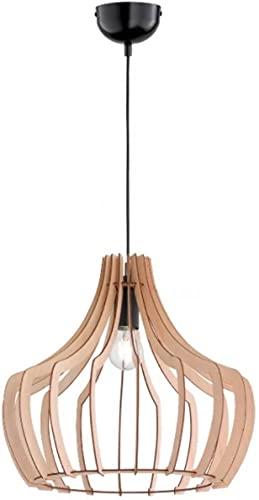 Reality Leuchten R30253830 Wood A++ to E, Pendelleuchte, Holz, E27, Holzfarben/Schwarz, 44 x 44 x 150 cm Reality Leuchten R30253830 Wood A++ to E, Pendelleuchte, Holz, E27, Holzfarben/Schwarz, 44 x 44 x 150 cm von RL LIVE YOUR LIGHT