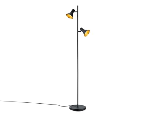 Reality Leuchten R40162002 Stehleuchte, Metall, schwarz/gold von RL LIVE YOUR LIGHT