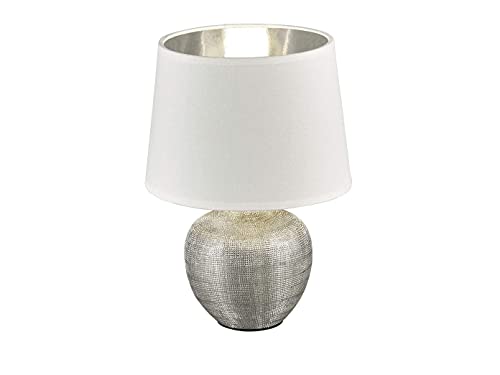 Reality Leuchten R50621089 Luxor, Tischleuchte, Keramik, E14, Silber, 18 x 18 x 26 cm Reality Leuchten R50621089 Luxor, Tischleuchte, Keramik, E14, Silber, 18 x 18 x 26 cm von RL LIVE YOUR LIGHT