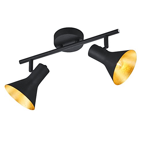 Reality Leuchten R80162002 Spotleuchte, Metall, schwarz/gold von RL LIVE YOUR LIGHT