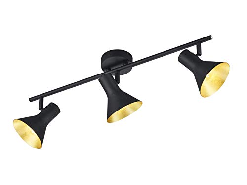 Reality Leuchten R80163002 Spotleuchte, Metall, schwarz/gold von RL LIVE YOUR LIGHT