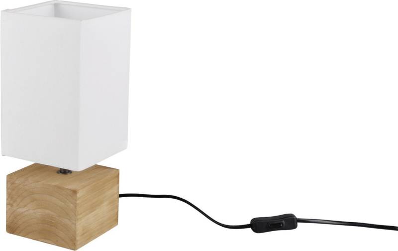 Reality Leuchten Schreibtischlampe Reality Leuchten Tischleuchte Woody quadratisch, Ohne Leuchtmittel, Nicht dimmbar nicht Smart Home-fähig ohne Bewegungsmelder von Reality Leuchten