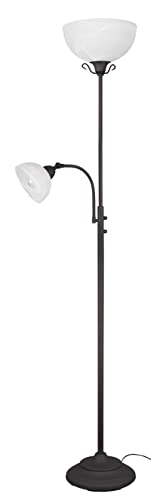 Reality Leuchten Stehleuchte Country R46322024, Metall rostfarbig, Glas alabasterfarbig weiß, exklusiv 1x E27 u. E14 Reality Leuchten Stehleuchte Country R46322024, Metall rostfarbig, Glas alabasterfarbig weiß, exklusiv 1x E27 u. E14 von RL LIVE YOUR LIGHT