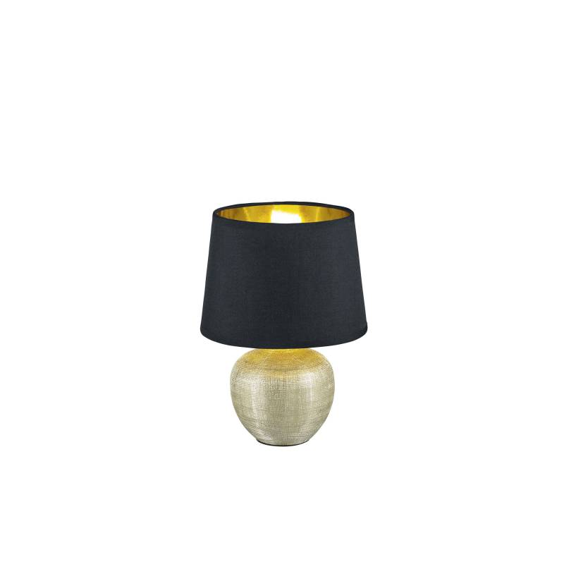 Reality Leuchten Tischleuchte 'Luxor' schwarz/goldfarben Ø 18 cm von Reality Leuchten