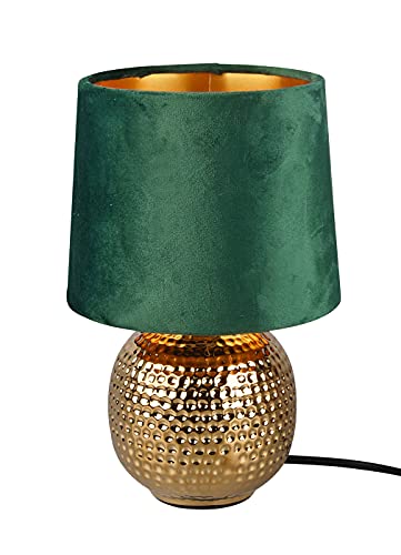 Reality Leuchten Tischleuchte Sophia R50821015, Keramik goldfarbig, Samtschirm gürn oder goldfarbig, exkl. 1x E14, 16 cm Reality Leuchten Tischleuchte Sophia R50821015, Keramik goldfarbig, Samtschirm gürn oder goldfarbig, exkl. 1x E14, 16 cm von RL LIVE YOUR LIGHT