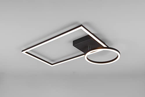 Reality Leuchten Trio moderne LED Deckenleuchte quadrat ring verstellbar schwenkbar integrierter Dimmer von Reality Leuchten