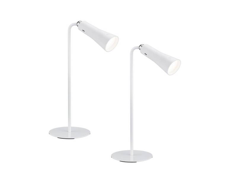 Reality Leuchten USB-Tischleuchte, 2er SET Akku Lampe kabellos ohne Strom-kabel Wandleuchte, Klemmleuchte von Reality Leuchten