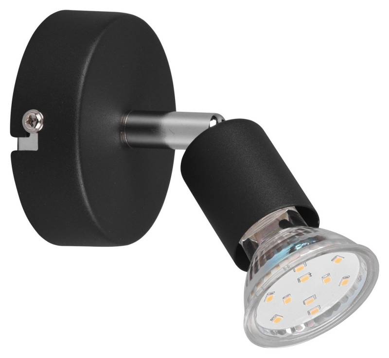 Reality Leuchten Wandleuchte PARIS, Schwarz matt, 1-flammig, Metall, Ø 8 cm, ohne Leuchtmittel von Reality Leuchten