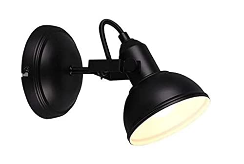 Reality Leuchten Wandspot Gina R80151032, Metall Schwarz matt, exkl. 1x E14 von RL LIVE YOUR LIGHT