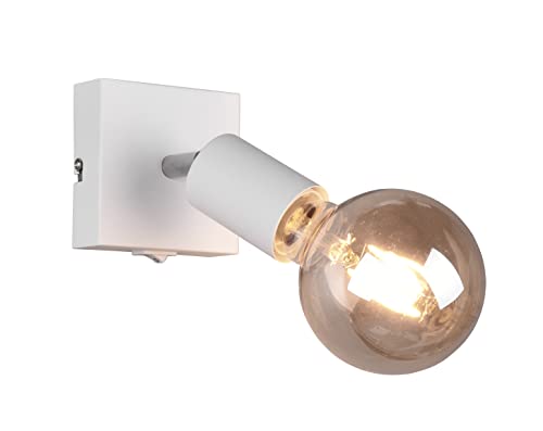 Reality Leuchten Wandspot Vannes R80181731, Metall Weiß matt, exklusiv 1x E27 von RL LIVE YOUR LIGHT