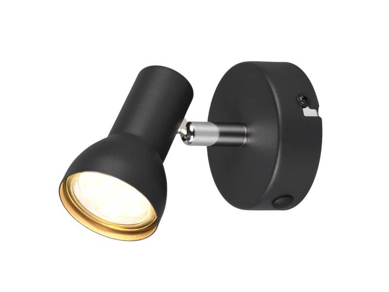 Reality Leuchten Wandstrahler, ohne Leuchtmittel, Wandleuchte-n innen, moderne Lichtspots in Schwarz, Durchmesser 8cm von Reality Leuchten
