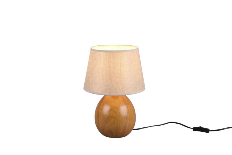 Reality Tischleuchte LUXOR 1-flammig in Farbe Holznachbildung, Schirm Stoff beige Reality Tischleuchte LUXOR 1-flammig in Farbe Holznachbildung, Schirm Stoff beige von Reality Leuchten