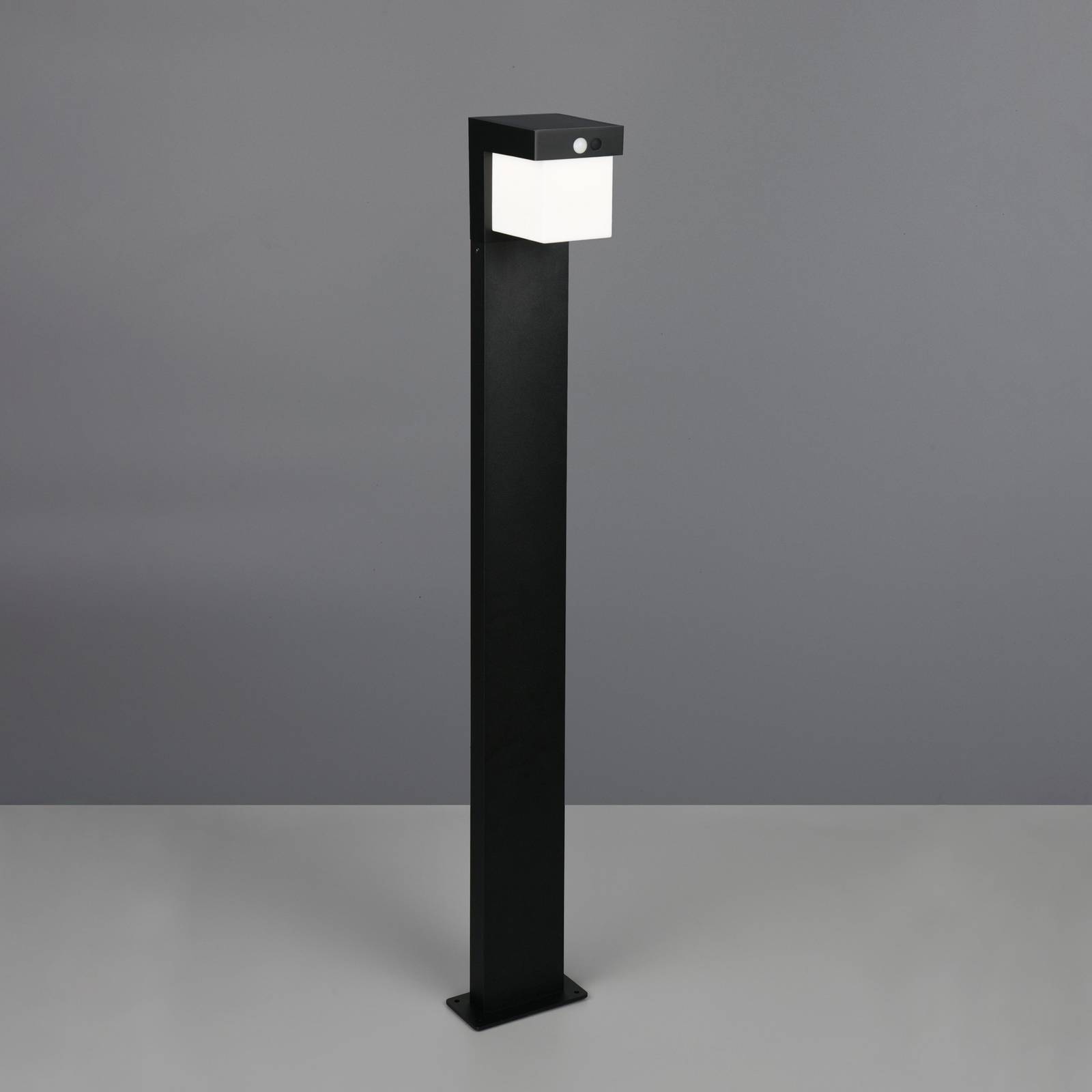 Solar-Wegeleuchte Colombo, schwarz matt, Metall, Höhe 100 cm von Reality Leuchten