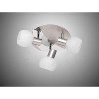 Deckenstrahler antibes 3 flammig, Silber/Chrom Glas Alabaster, ø 22cm Deckenstrahler antibes 3 flammig, Silber/Chrom Glas Alabaster, ø 22cm von Reality