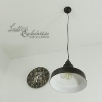 Pendelleuchte Industrial aus Metall Ø 26 cm Braun antik von Trio