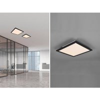 Led Deckenleuchte gamma Schwarz Panel mit Nachtlicht, Quadrat 29cm von Reality