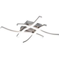 Reality Deckenleuchte R62474407 Route nickel matt weiß Metall Kunststoff B/H/T: ca. 46x7x46 cm von Reality