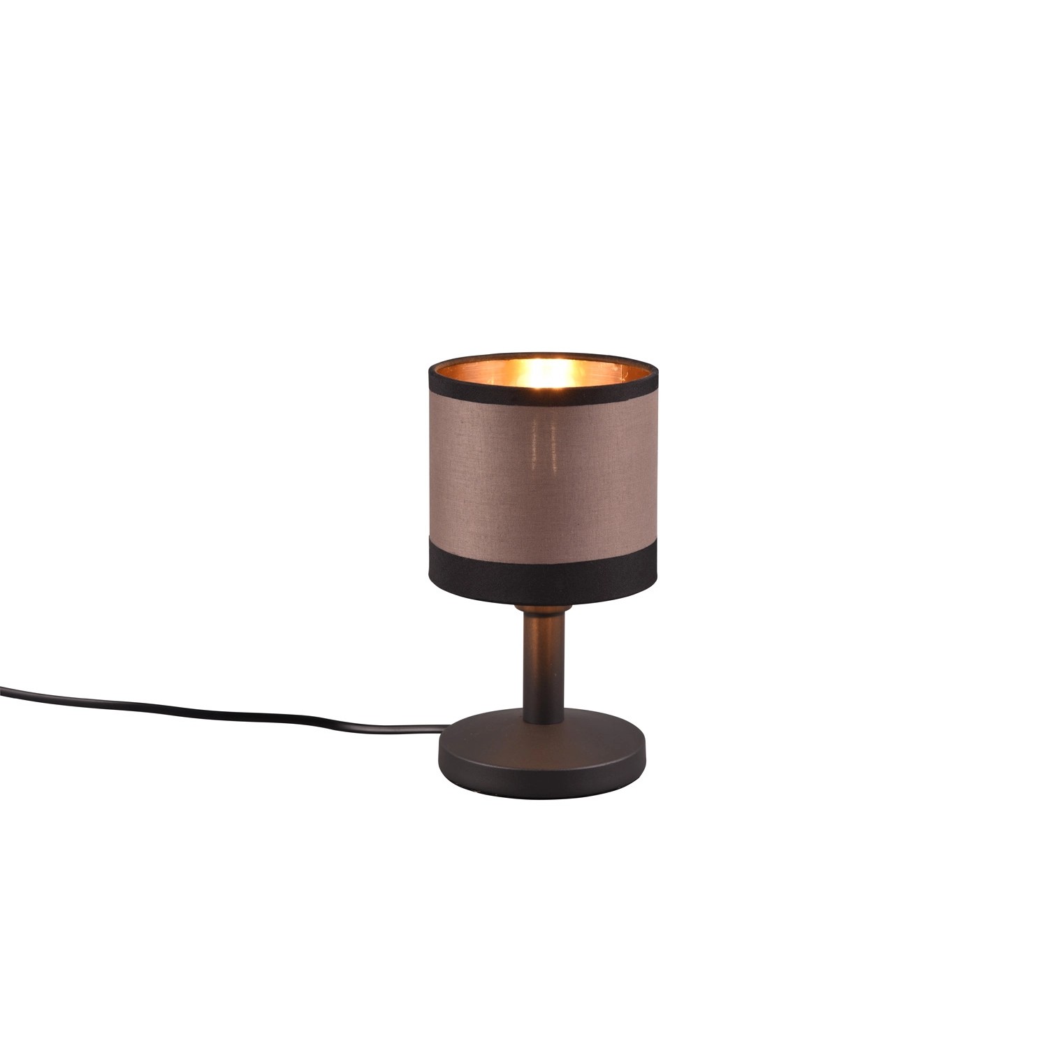 Reality Design-Tischlampe Davos 1-flammig Schwarz Matt 12 cm x 12 cm von Reality