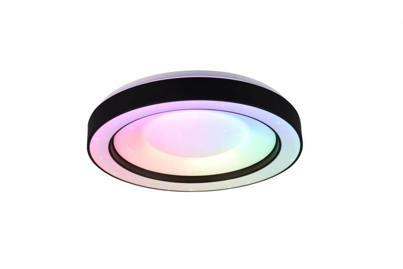 Reality LED Deckenleuchte Arco schwarz matt, Fernbedienung von Reality
