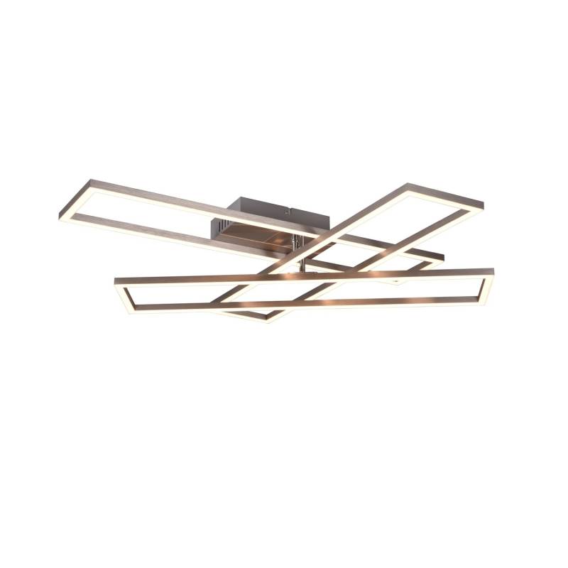 Reality LED-Deckenleuchte Corso 1-flammig Nickel Matt 66 cm x 60 cm von Reality