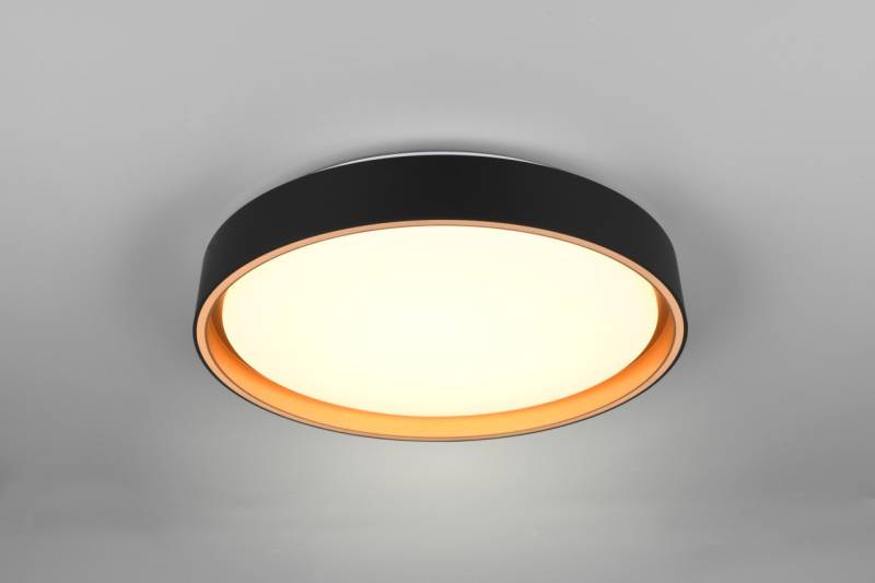 Reality LED-Deckenleuchte Felis schwarz - gold Fernbedienung von Reality