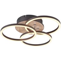 Reality LED-Deckenleuchte R62823135 Circle schwarz MDF Acryl Metall B/H: ca. 43x9 cm 1 Brennstellen von Reality