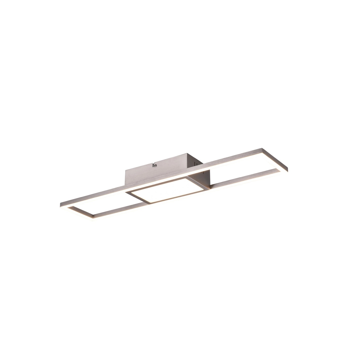 Reality LED-Deckenleuchte 1-flammig Rigido Nickel Matt 60 cm x 13 cm von Reality