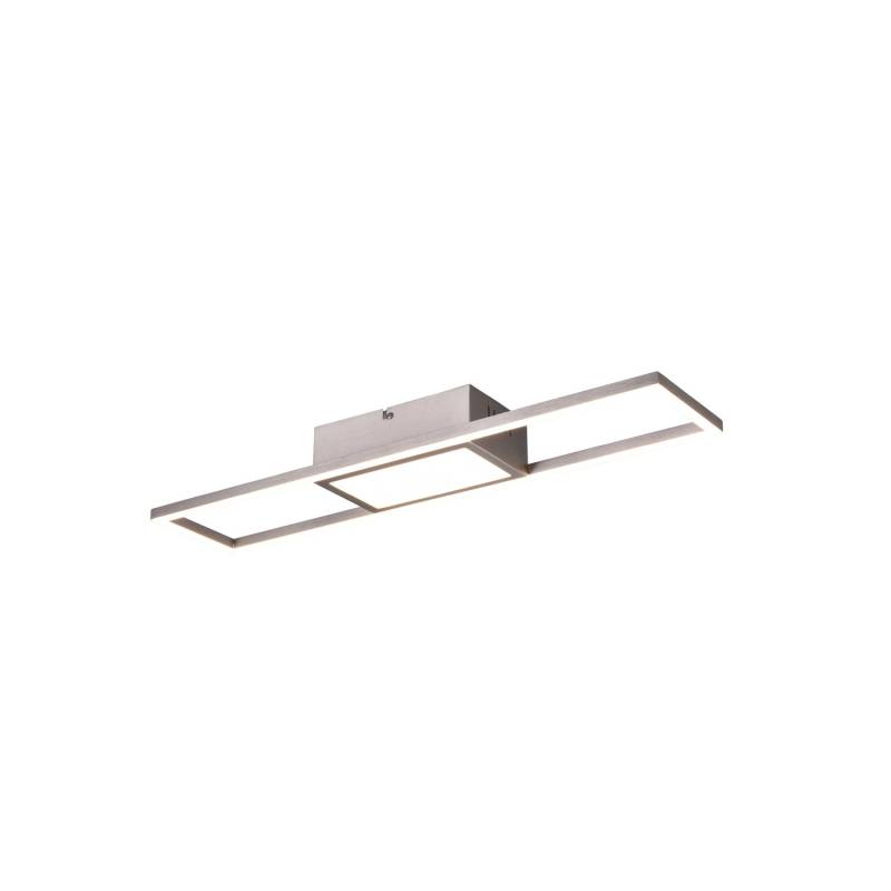 Reality LED-Deckenleuchte 1-flammig Rigido Nickel Matt 60 cm x 13 cm von Reality