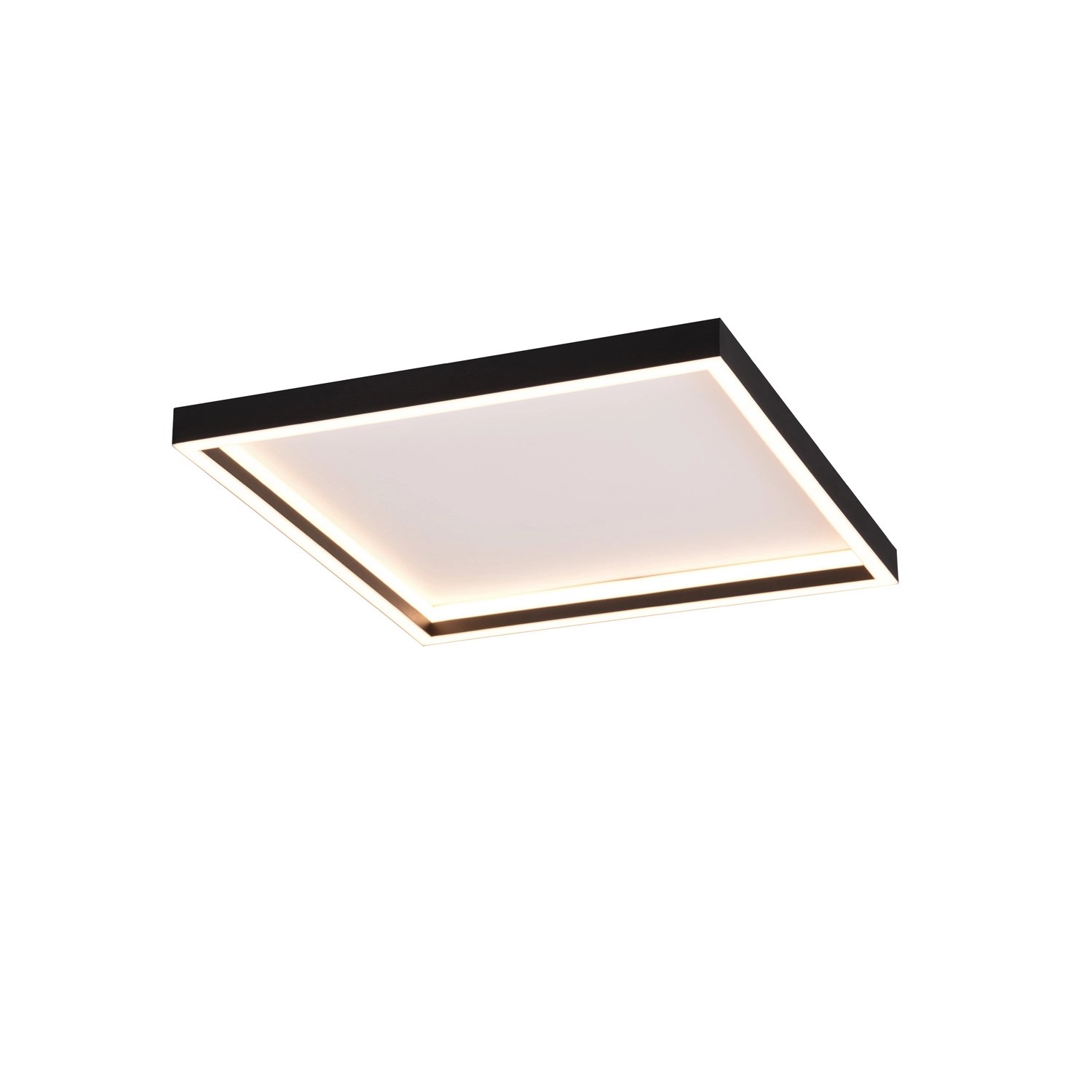 Reality LED-Deckenleuchte Rotonda 1-flammig Schwarz Matt 35 cm x 35 cm von Reality