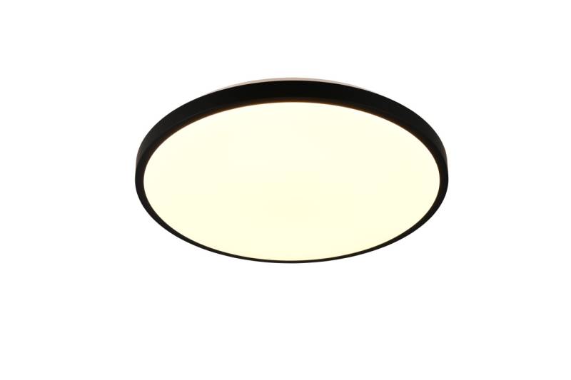Reality LED Deckenleuchte Slope Ø 49 cm schwarz matt 34 W warmweiß-kaltweiß dimmbar von Reality