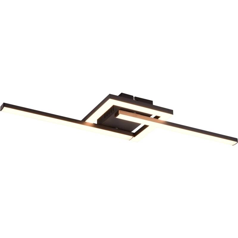 Reality LED Deckenleuchte Viale 54,4 cm x 5 cm x 16 cm Schwarz Matt von Reality