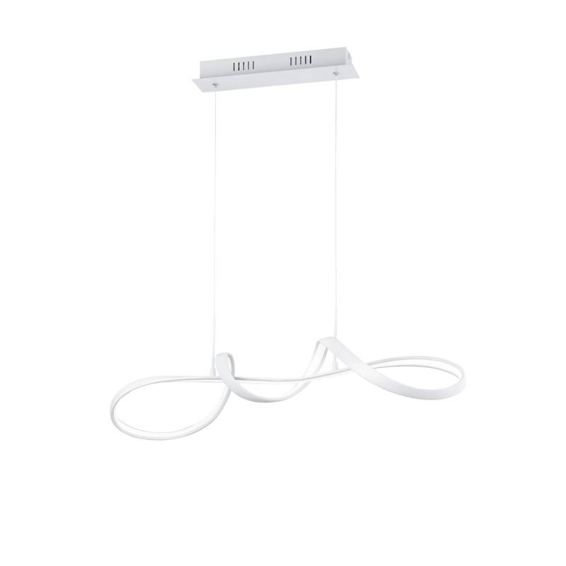 Reality LED-Pendelleuchte Perugia 1-flammig Weiß Matt 81 cm x 46 cm von Reality