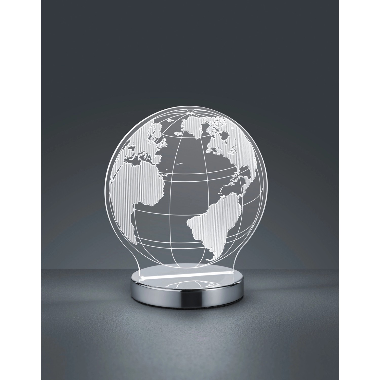 Reality LED Tischleuchte Globe 20 cm x 17,5 cm x 12 cm Chrom Reality LED Tischleuchte Globe 20 cm x 17,5 cm x 12 cm Chrom von Reality