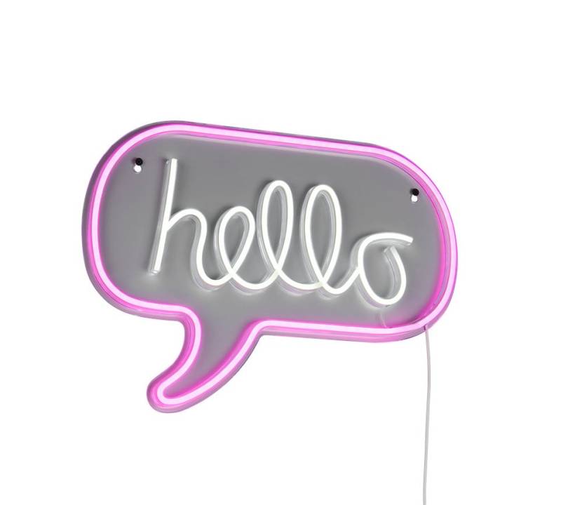 Reality LED Wandleuchte Hello 43 x 31 cm warmweiß transparent Reality LED Wandleuchte Hello 43 x 31 cm warmweiß transparent von Reality