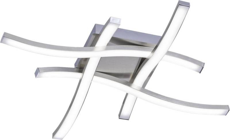 Reality Leuchten LED Deckenleuchte Route 4-flg., nickel matt von Reality