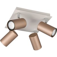 Reality Leuchten Spots kaffee Metall B/H/L: ca. 24x24x15 cm null 4 Brennstellen Reality Leuchten Spots kaffee Metall B/H/L: ca. 24x24x15 cm null 4 Brennstellen von Reality