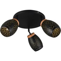 Reality Leuchten Spots schwarz gold Metall D: ca. 27 cm E14 3 Brennstellen Reality Leuchten Spots schwarz gold Metall D: ca. 27 cm E14 3 Brennstellen von Reality