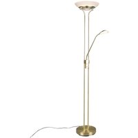 Reality Stehleuchte ORSON R40073508 messing weiß Metall Glas H/D: ca. 180x32 cm von Reality